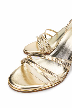 Tamer Tanca Kadın Hakiki Deri Dore Topuklu Ayakkabı 1135 1006 BN AYK Y25 DORE