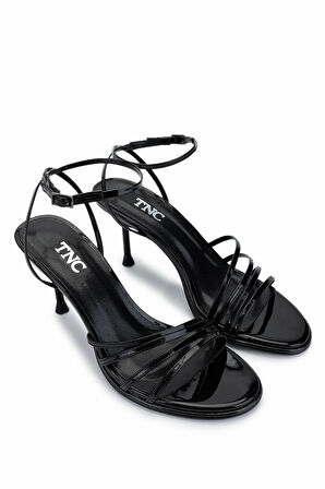 Tamer Tanca Kadın Hakiki Deri Siyah Rugan Topuklu Ayakkabı 1135 1006 BN AYK Y25 SIYAH RGN