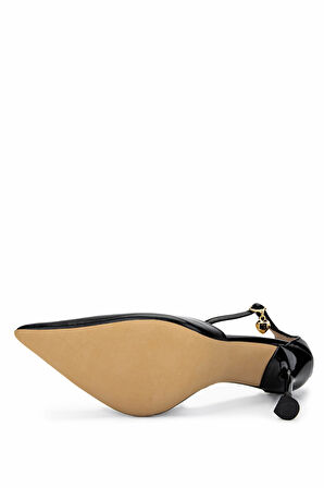 Tamer Tanca Kadın Hakiki Deri Siyah Topuklu Ayakkabı 1036 H7457 BN AYK Y25 SIYAH/SIYAH RGN