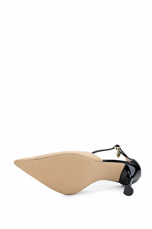 Tamer Tanca Kadın Hakiki Deri Bej/Siyah Topuklu Ayakkabı 1036 H7457 BN AYK Y25 BEJ/SIYAH