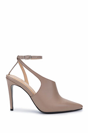 Tamer Tanca Kadın Hakiki Deri Vizon Topuklu Ayakkabı 594 6127 BN AYK Y15 VIZON