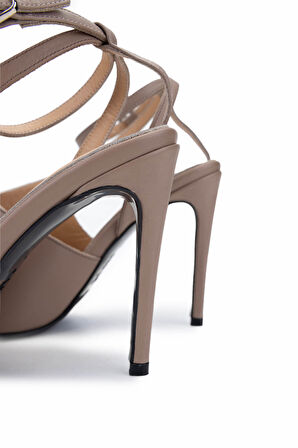 Tamer Tanca Kadın Hakiki Deri Vizon Topuklu Ayakkabı 594 6127 BN AYK Y15 VIZON