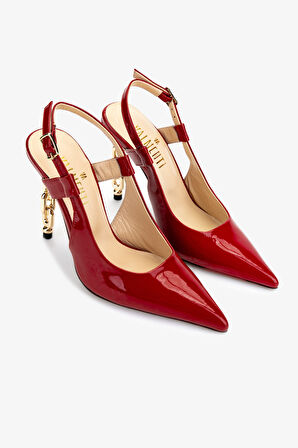 Valmenti Kadın Kırmızı Rugan Topuklu Ayakkabı 594 6099 BN AYK Y15 KIRMIZI RGN