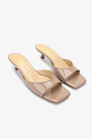 Valmenti Kadın Bej Topuklu Terlik 1078 1008 BN TRLK Y25 NUDE RGN