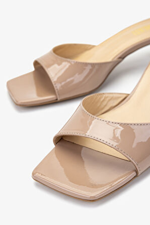 Valmenti Kadın Bej Topuklu Terlik 1078 1008 BN TRLK Y25 NUDE RGN