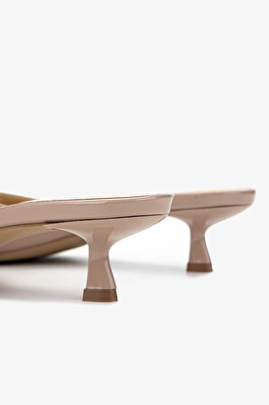 Valmenti Kadın Bej Topuklu Terlik 1078 1008 BN TRLK Y25 NUDE RGN