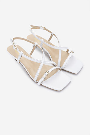 Valmenti Kadın Beyaz Topuklu Ayakkabı 1078 1009 BN AYK Y25 BEYAZ DR