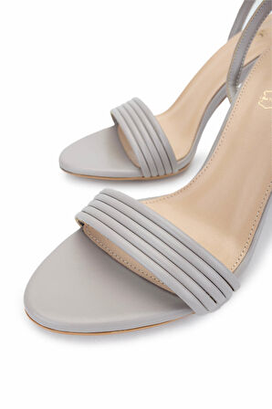 Tamer Tanca Kadın Hakiki Deri Vizon Topuklu Ayakkabı 654 235 BN AYK Y25 VIZON CILT