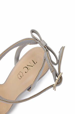 Tamer Tanca Kadın Hakiki Deri Vizon Topuklu Ayakkabı 654 235 BN AYK Y25 VIZON CILT