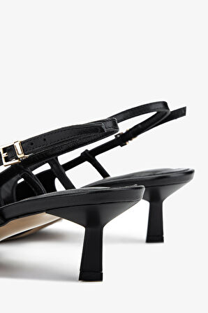 Valmenti Kadın Siyah Deri Topuklu Ayakkabı 1073 051 BN AYK Y25 SIYAH DR