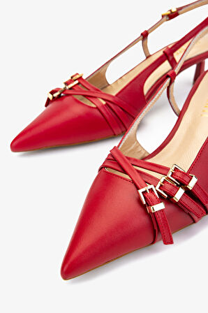 Valmenti Kadın Kırmızı Topuklu Ayakkabı 1073 051 BN AYK Y25 KIRMIZI DR