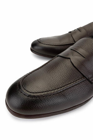 Tamer Tanca Erkek Hakiki Deri Kahverengi Loafer Ayakkabı 325 800-57 ERK AYK Y25 KAHVE DR