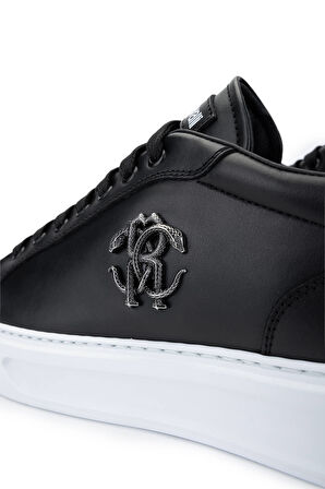 Roberto Cavalli Erkek Hakiki Deri Siyah Sneakers & Spor Ayakkabı 780 25730 ERK AYK Y25 NERO