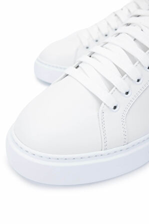 Roberto Cavalli Erkek Hakiki Deri Beyaz Sneakers & Spor Ayakkabı 780 25730 ERK AYK Y25 BIANCO