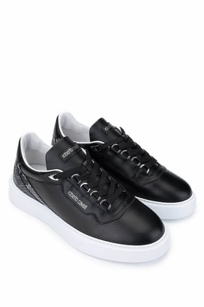 Roberto Cavalli Erkek Hakiki Deri Siyah Sneakers & Spor Ayakkabı 780 27777 ERK AYK Y25 NERO
