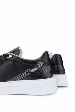 Roberto Cavalli Erkek Hakiki Deri Siyah Sneakers & Spor Ayakkabı 780 27777 ERK AYK Y25 NERO