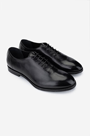 Valmenti Erkek Hakiki Deri Siyah Klasik Ayakkabı 1136 2000 ERK AYK Y25 NERO