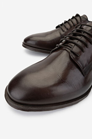 Valmenti Erkek Hakiki Deri Kahverengi Klasik Ayakkabı 1136 2001 ERK AYK Y25 T.MORO