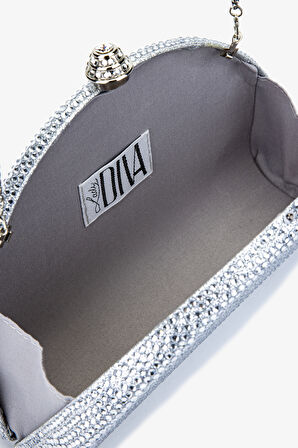 Lady Diva Kadın Vegan Gri Abiye Çanta 1137 LD163 BN CNT Y25 SILVER