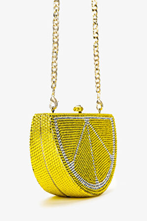 Lady Diva Kadın Vegan Limon Abiye Çanta 1137 LD308 BN CNT Y25 LEMON