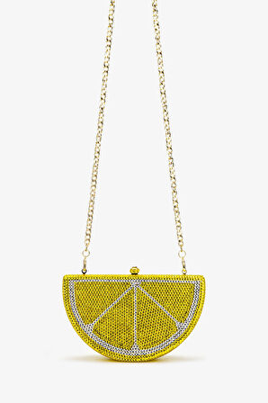 Lady Diva Kadın Vegan Limon Abiye Çanta 1137 LD308 BN CNT Y25 LEMON