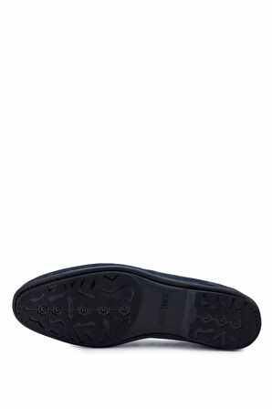 Tamer Tanca Erkek Hakiki Deri Lacivert Süet Loafer Ayakkabı 374 1900 ERK AYK Y25 LACI SUET