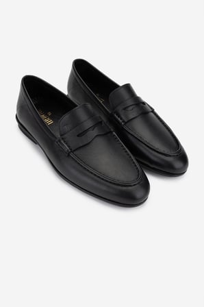 Valmenti Erkek Hakiki Deri Siyah Loafer Ayakkabı 374 1834 ERK AYK Y25 SIYAH NAPPA