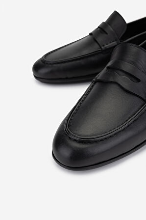 Valmenti Erkek Hakiki Deri Siyah Loafer Ayakkabı 374 1834 ERK AYK Y25 SIYAH NAPPA