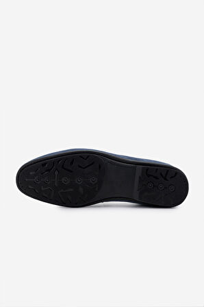 Valmenti Erkek Hakiki Deri Mavi Loafer Ayakkabı 374 1834 ERK AYK Y25 INDIGO SUET