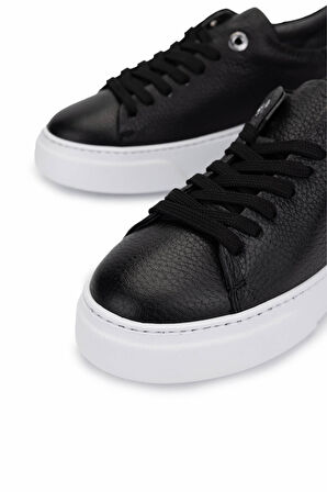 Tamer Tanca Kadın Hakiki Deri Siyah Floter Sneakers & Spor Ayakkabı 04 Z-2501 BN AYK Y25 SIYAH FLTR