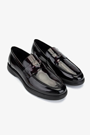 Valmenti Erkek Hakiki Deri Bordo Loafer Ayakkabı 987 209 ERK AYK Y25 BORDO ACMA