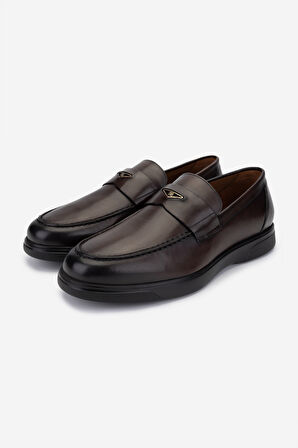 Valmenti Erkek Hakiki Deri Kahverengi Loafer Ayakkabı 987 209 ERK AYK Y25 KAHVE
