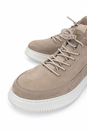 Tamer Tanca Erkek Hakiki Deri Vizon Nubuk Sneakers & Spor Ayakkabı 298 9169-F412 ERK AYK Y25 VIZON NBK