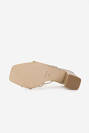 Valmenti Kadın Hakiki Deri Sarı Terlik 1141 564 MAREN 6-1 BYN TRLK Y25 GOLD SNAKE