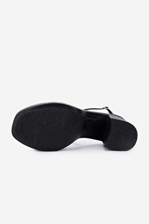 Valmenti Kadın Deri & Tekstil Topuklu Sandalet 1141 785 CECILIA 6-1 BYN SNDLT Y25 BEIGE BLACK