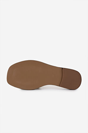 Valmenti Kadın Hakiki Deri Dore Düz Terlik 1112 110-14 BN TRLK Y25 DORE