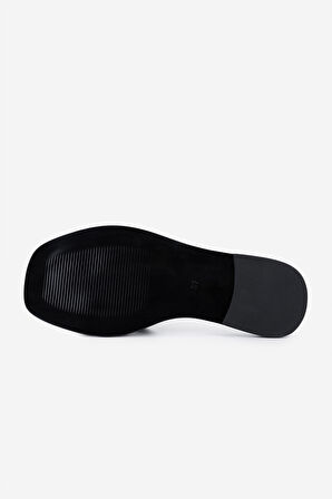 Valmenti Kadın Hakiki Deri Siyah Düz Terlik 1112 110-14 BN TRLK Y25 SIYAH