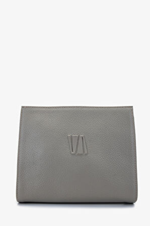Valmenti Unisex Hakiki Deri Gri El Çantası 1012 2012 CANTA Y25 GRI FLTR