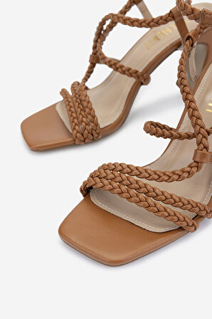 Valmenti Kadın Vegan Taba Topuklu Ayakkabı 1073 620 BN AYK Y25 TABA