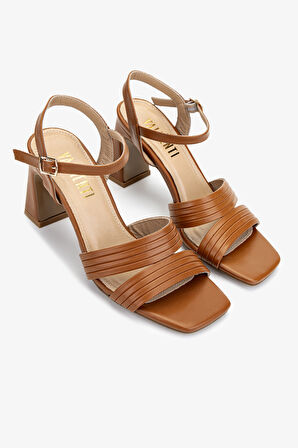 Valmenti Kadın Vegan Taba Topuklu Ayakkabı 1073 622 BN AYK Y25 TABA CILT