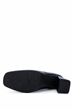 Tamer Tanca Kadın Hakiki Deri Lacivert Topuklu Ayakkabı 1129 001 BN AYK Y25 LACI BNCK