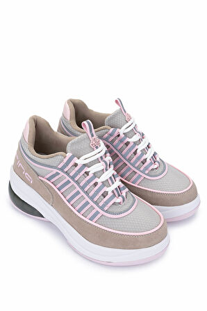 Fornarina Kadın Deri & Tekstil Bej/Pembe Sneakers & Spor Ayakkabı 304 6404199 BN AYK Y25 SAND/PINK