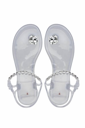Menghi Kadın Pvc Şeffaf Parmak Arası Sandalet 774 828E BN SNDLT Y25 GLASS