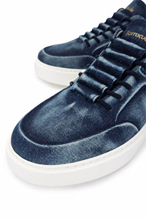 Barracuda Erkek Hakiki Deri Mavi/Beyaz Sneakers & Spor Ayakkabı 511 BU3510A ERK AYK Y24 DENIM BLU/BIANCO