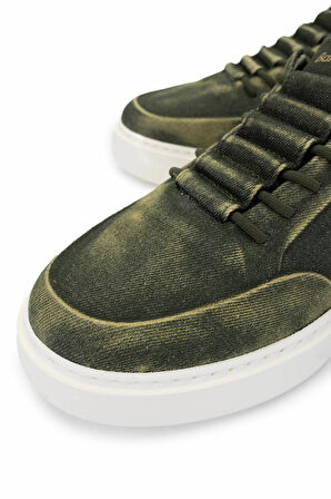 Barracuda Erkek Hakiki Deri Yeşil/Beyaz Sneakers & Spor Ayakkabı 511 BU3510A ERK AYK Y24 DENIM VERDE/BIANCO