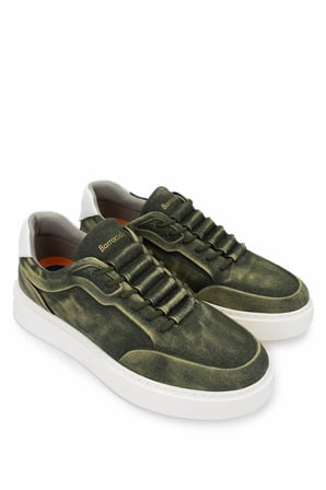 Barracuda Erkek Hakiki Deri Yeşil/Beyaz Sneakers & Spor Ayakkabı 511 BU3510A ERK AYK Y24 DENIM VERDE/BIANCO