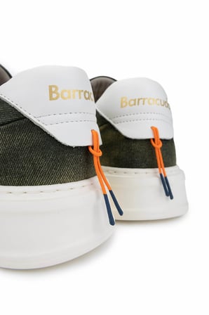 Barracuda Erkek Hakiki Deri Yeşil/Beyaz Sneakers & Spor Ayakkabı 511 BU3510A ERK AYK Y24 DENIM VERDE/BIANCO