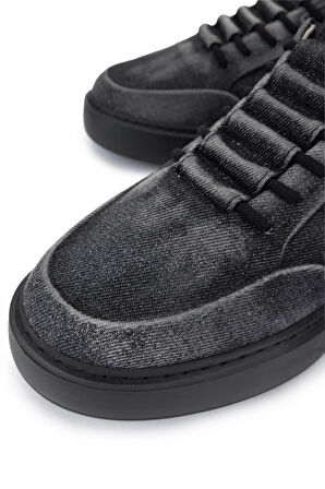 Barracuda Erkek Hakiki Deri Siyah/Beyaz Sneakers & Spor Ayakkabı 511 BU3510A ERK AYK Y24 DENIM NERO/BIANCO