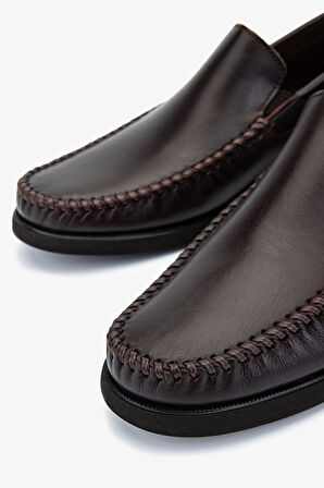 Valmenti Erkek Hakiki Deri Kahverengi Loafer Ayakkabı 1008 VAL-2829 ERK AYK Y25 KAHVE BFL