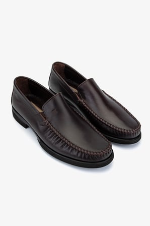 Valmenti Erkek Hakiki Deri Kahverengi Loafer Ayakkabı 1008 VAL-2829 ERK AYK Y25 KAHVE BFL